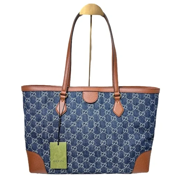 🪩🌸GIVEAWAY🌸🪩 ‼️READ ENTIRE LISTING‼️NWT Gucci Ophidia GG Denim Tote W/$2,250 - Picture 5 of 16